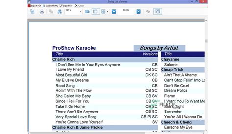 Karaosoft Song List Generator .